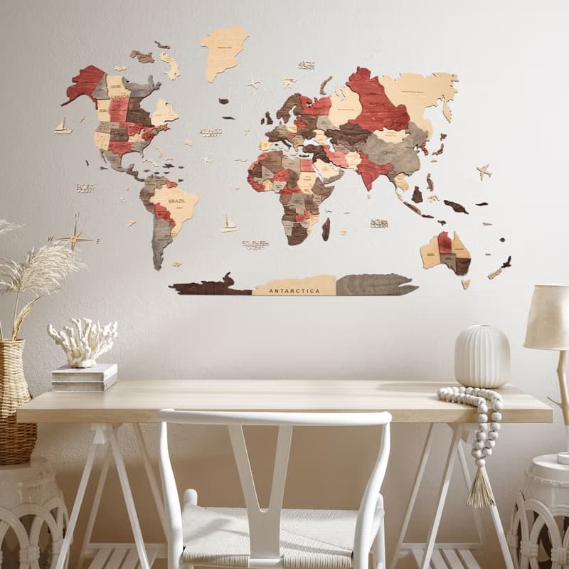 World Map, Wooden Wall Map, Housewarming Gift World Map by Enjoy The Wood
