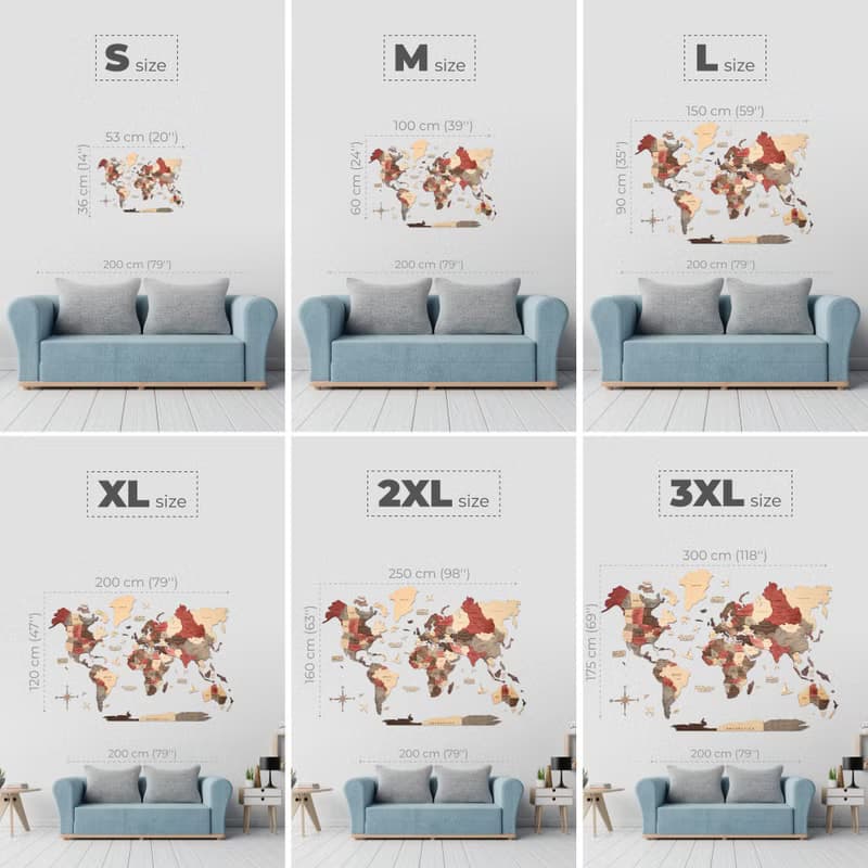 World Map, Wooden Wall Map, Housewarming Gift World Map by Enjoy The Wood