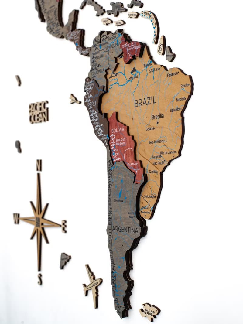 World Map, Wooden Wall Map, Housewarming Gift World Map by Enjoy The Wood