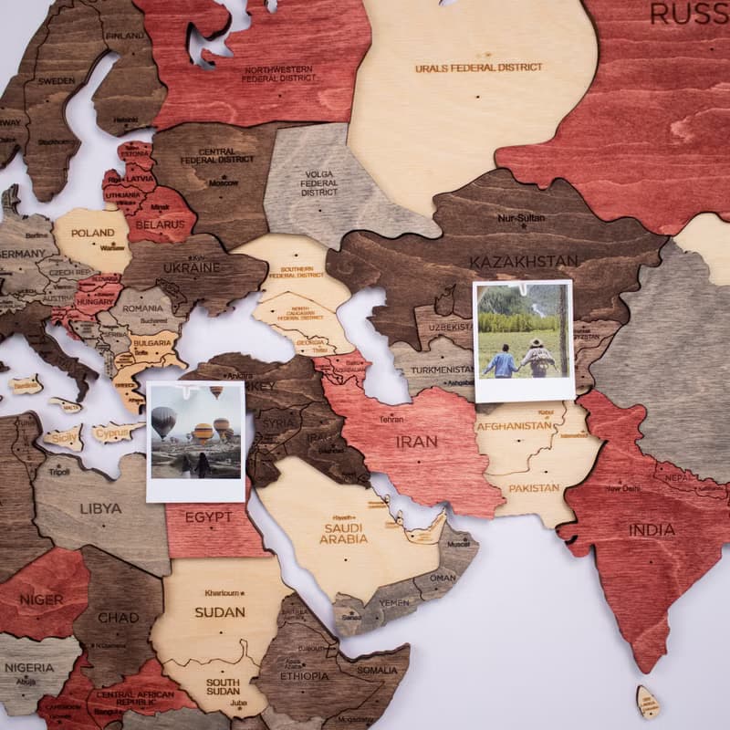 World Map, Wooden Wall Map, Housewarming Gift World Map by Enjoy The Wood