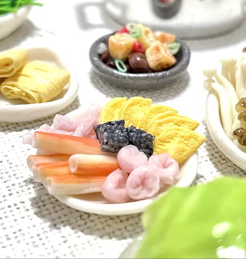 袖珍黏土食物 鴛鴦火鍋組 手作食玩