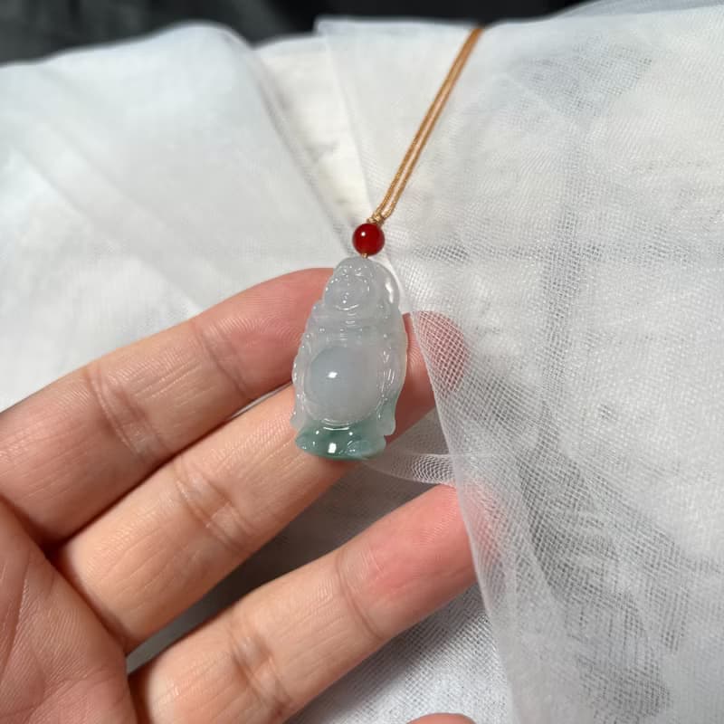 大肚能容 | 冰種飄藍立佛