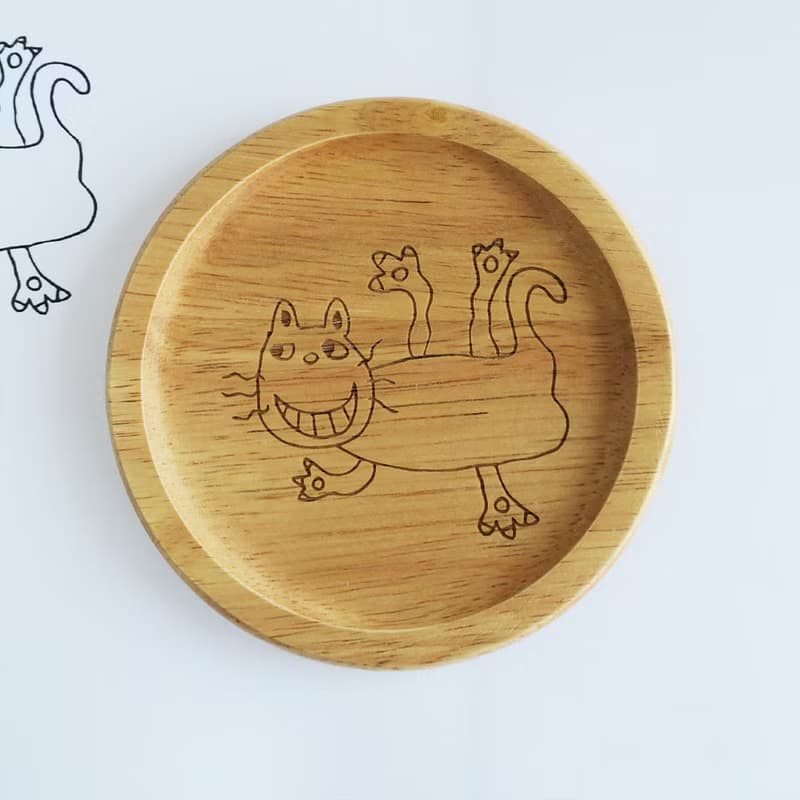 子供の絵が作品へ 子どもの絵 コースター 送料無料 名入れ メッセージ