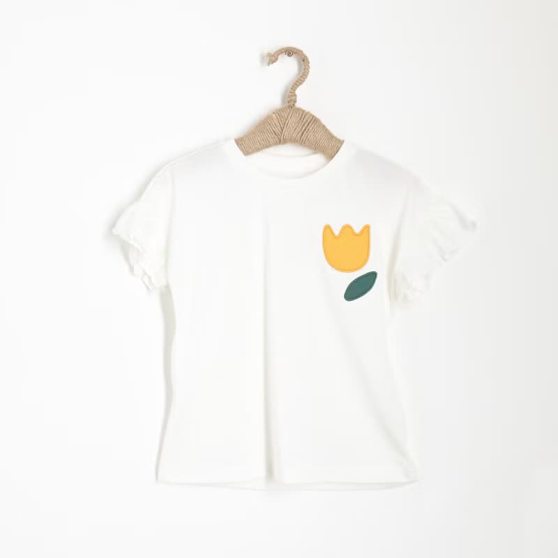 BIR 鬱金香刺繡棉T