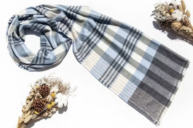 喀什米爾Cashmere 針織圍巾 純羊毛圍巾 手織圍巾 編織圍巾-英國