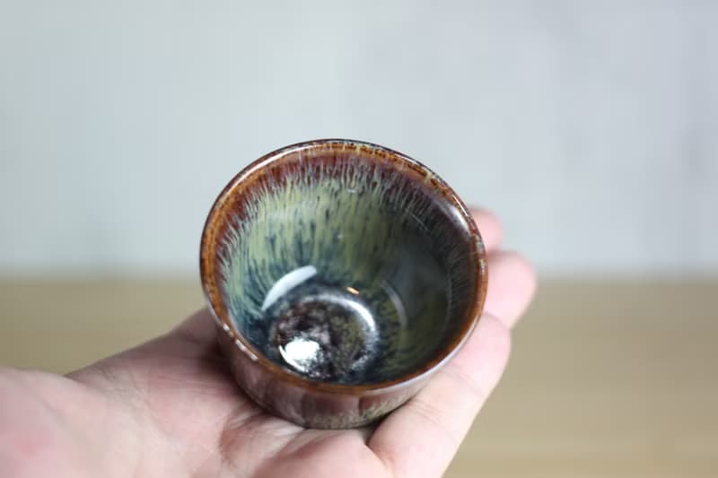 【送禮好物】70ml 森林 天目釉 日式手工小茶杯 葉政豪作品