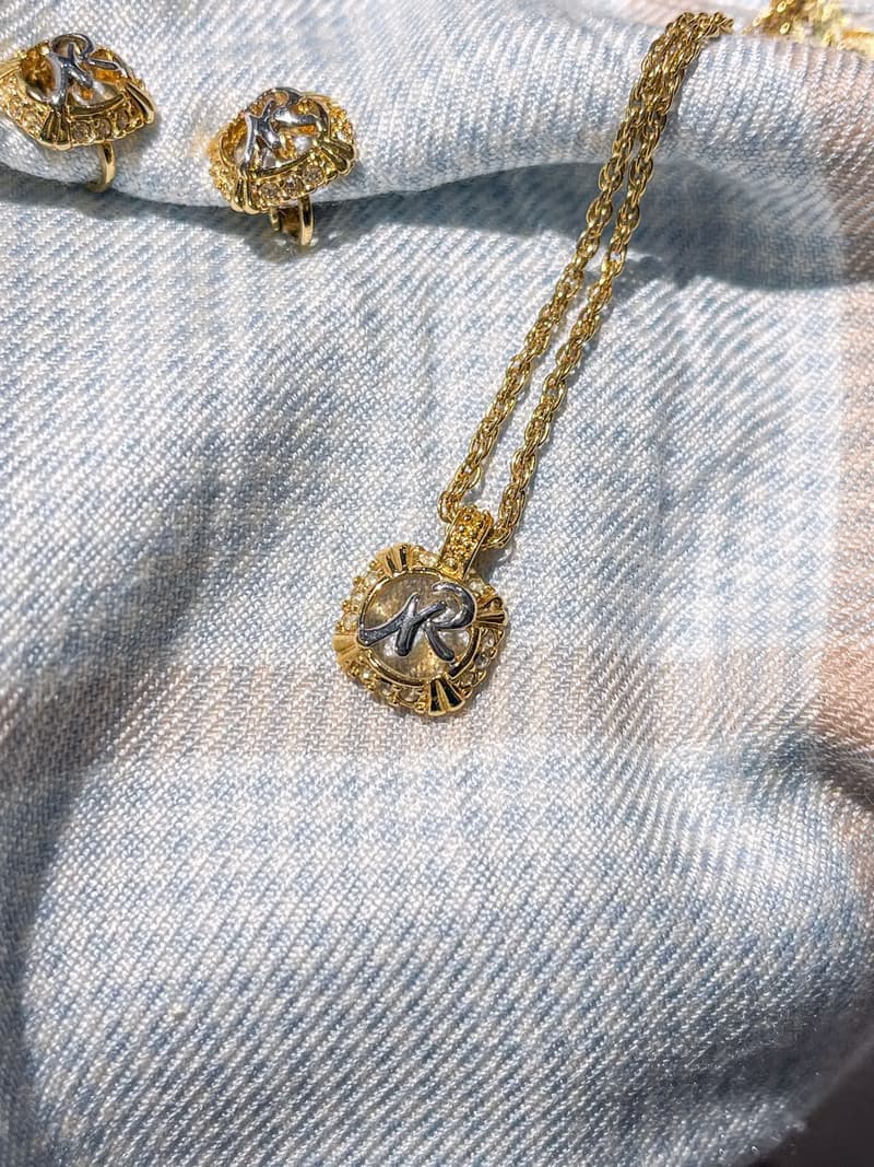 Nina Ricci 方圓 經典logo套組 耳環項鍊－歐美古董首飾 Vintage