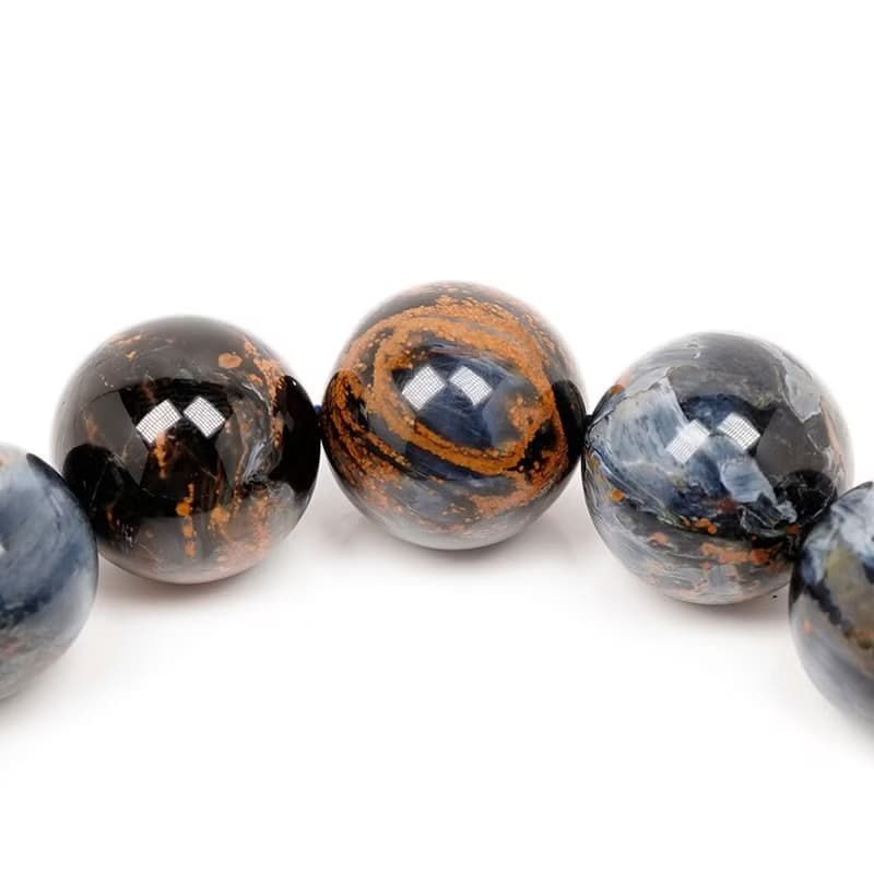 【正佳珠寶】彼得石 油畫藍 18mm 彼得石手珠