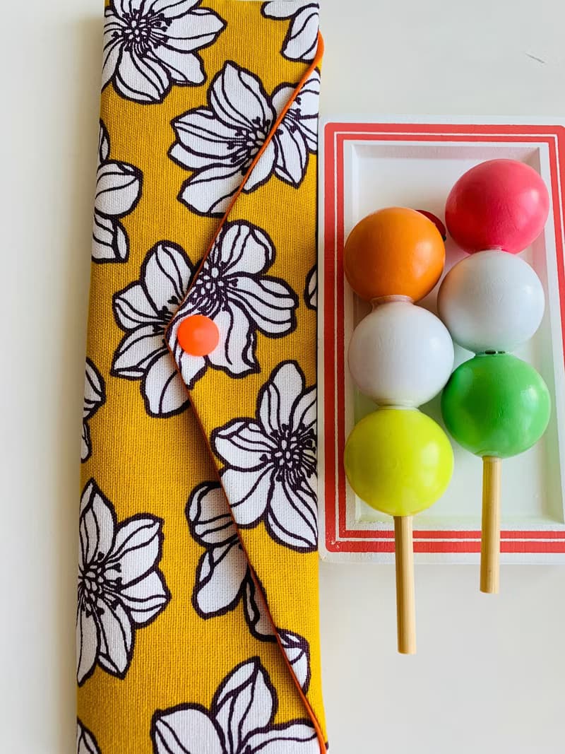 文青風環保筷袋  風情萬種 黃  手作餐具袋.交換禮物.