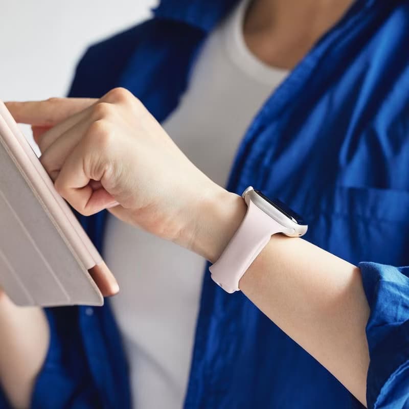 Apple Watch 44/45/46/49mm 仕女矽膠雙扣錶帶
