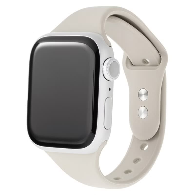 Apple Watch 44/45/46/49mm 仕女矽膠雙扣錶帶