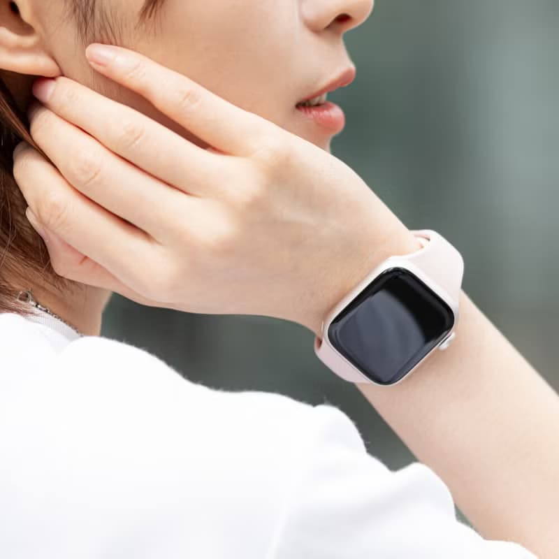 Apple Watch 44/45/46/49mm 仕女矽膠雙扣錶帶