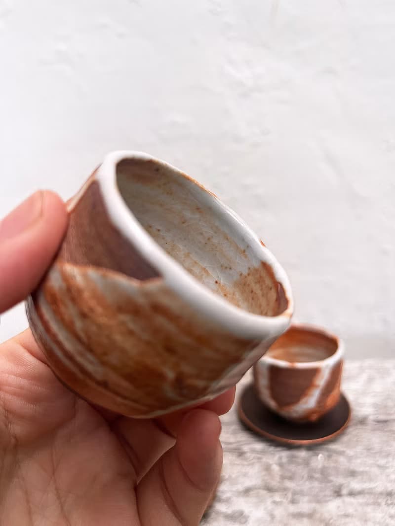 志野 茶杯 兩入 | 陶器皿