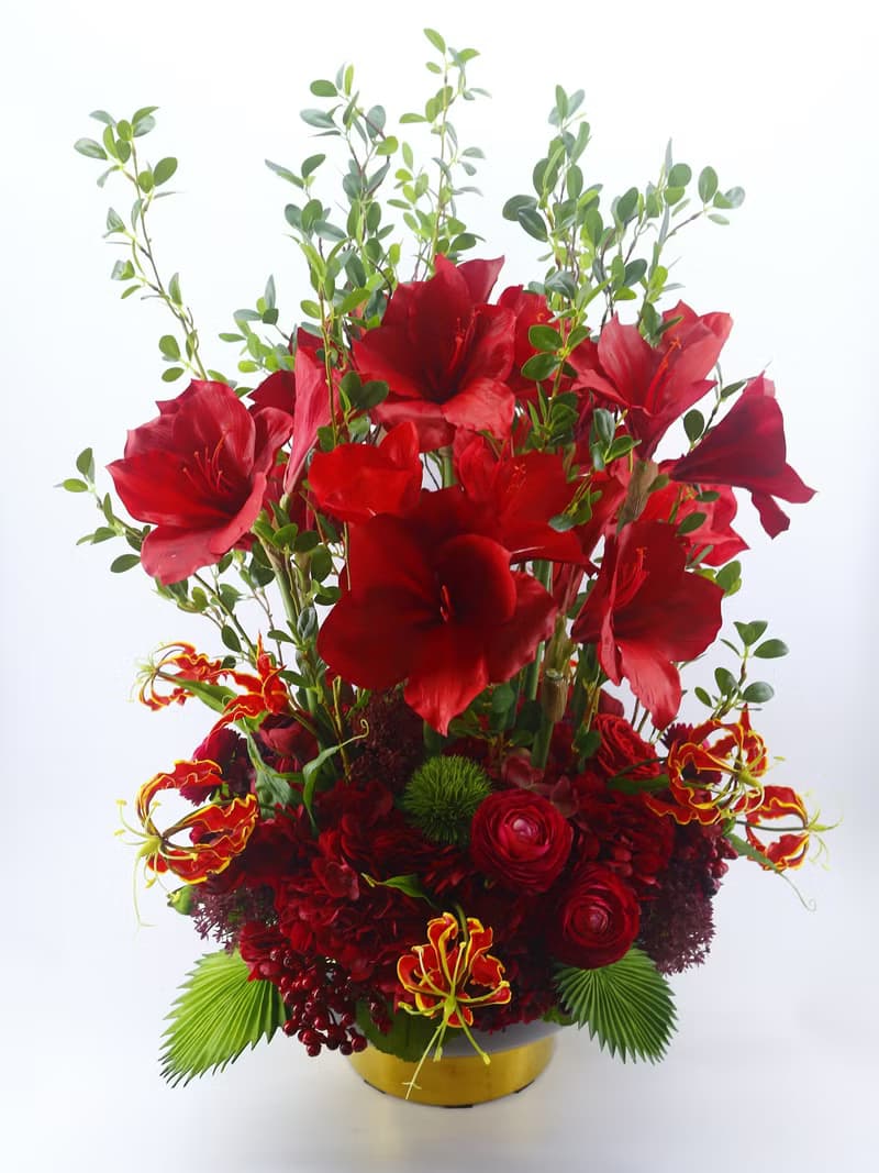 紅君子蘭富貴喜氣香氛花禮 免運專人配送限雙北市 其餘地區需補運