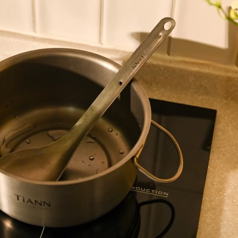 【火鍋/露營必備】任選2入│純鈦 湯勺+漏勺 (永不發霉/無塗層)