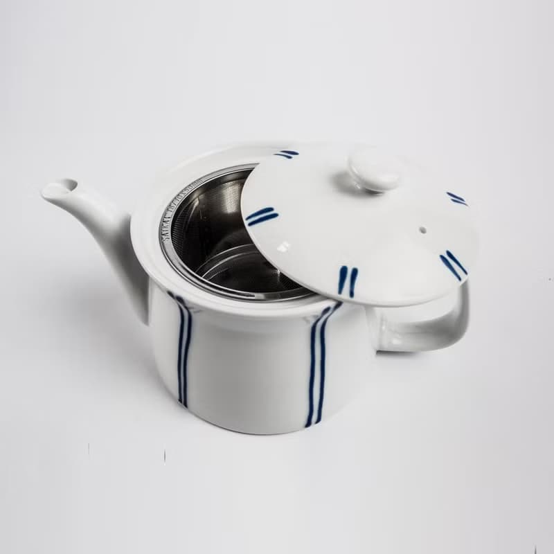 日本西海藍條紋陶磁茶壺(straip(B) Tea SS pot)-400ml