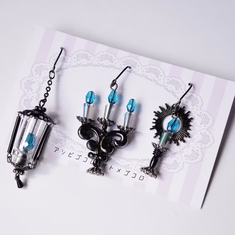灯り耳飾り ゴシック 3点セット
