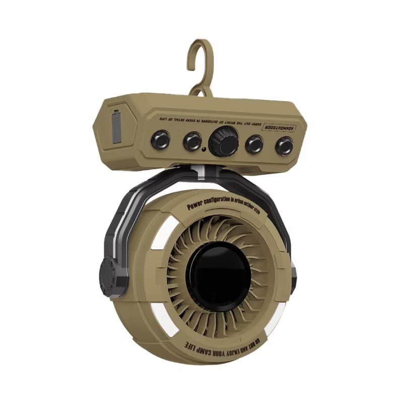 ADAMOUTDOOR 無線DC充電式照明擺頭循環扇 (3色可選)