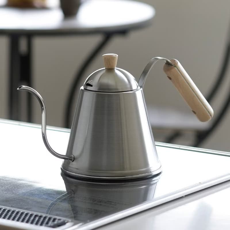 日本下村KOGU ITTEKI 日製18-8不鏽鋼木柄極細口咖啡手沖壺-700ml