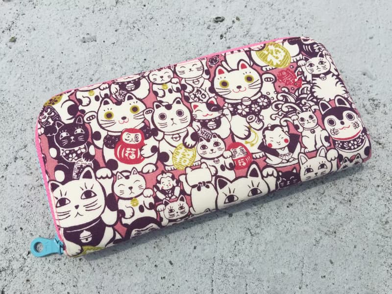 卡哇依招財貓｜雙層票卡長夾｜錢包