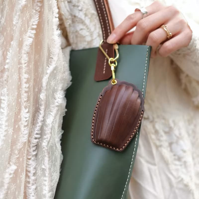 瑪德琳手作真皮 大樓磁扣套 門禁感應卡套 包包掛飾鑰匙扣掛件