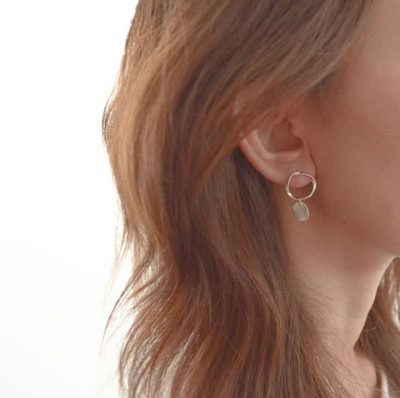 Earrings/Mobius Strip Pierce(silver)/耳环 圈 飾品 銀