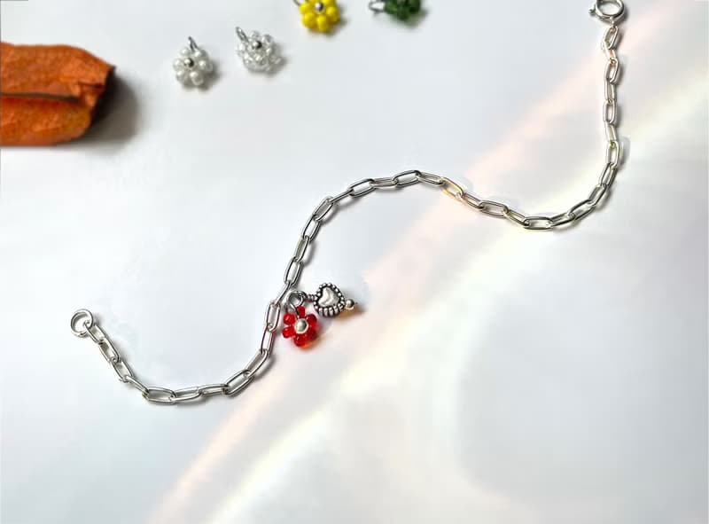 Found.Myth 純銀小花墜飾手鏈 925純銀 可換花墜飾顏色 可碰水