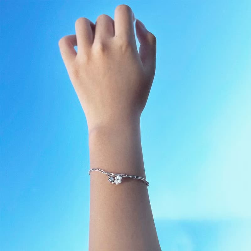 Found.Myth 純銀小花墜飾手鏈 925純銀 可換花墜飾顏色 可碰水