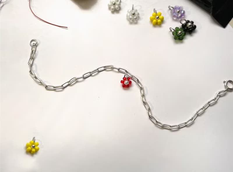 Found.Myth 純銀小花墜飾手鏈 925純銀 可換花墜飾顏色 可碰水
