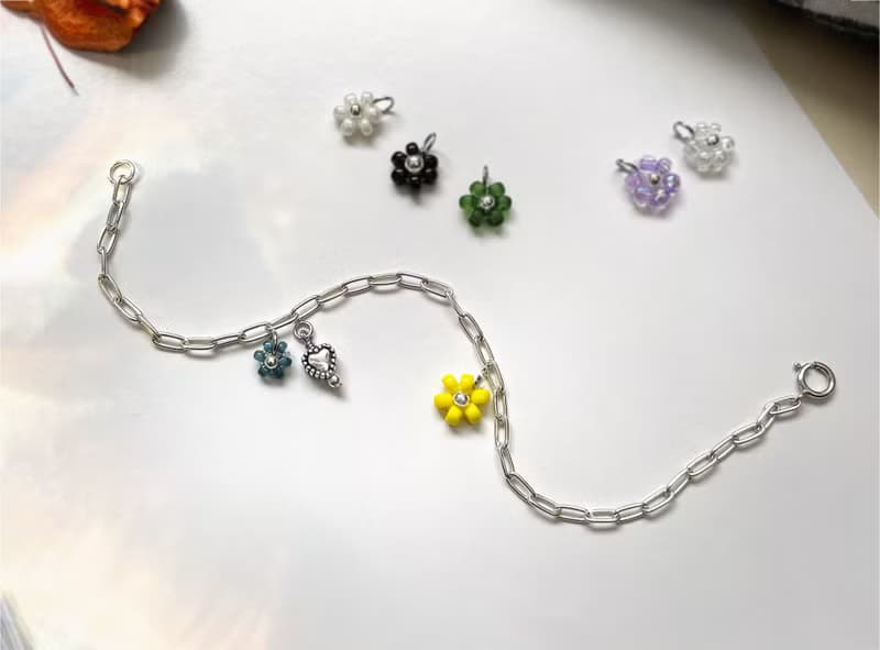 Found.Myth 純銀小花墜飾手鏈 925純銀 可換花墜飾顏色 可碰水