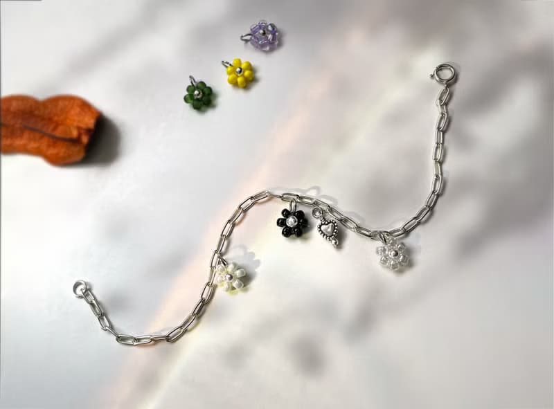 Found.Myth 純銀小花墜飾手鏈 925純銀 可換花墜飾顏色 可碰水