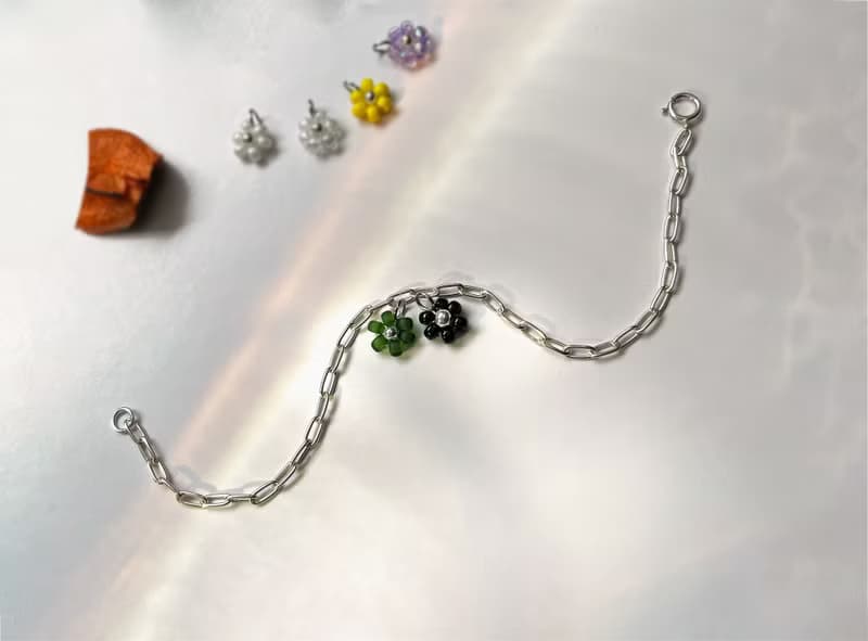 Found.Myth 純銀小花墜飾手鏈 925純銀 可換花墜飾顏色 可碰水