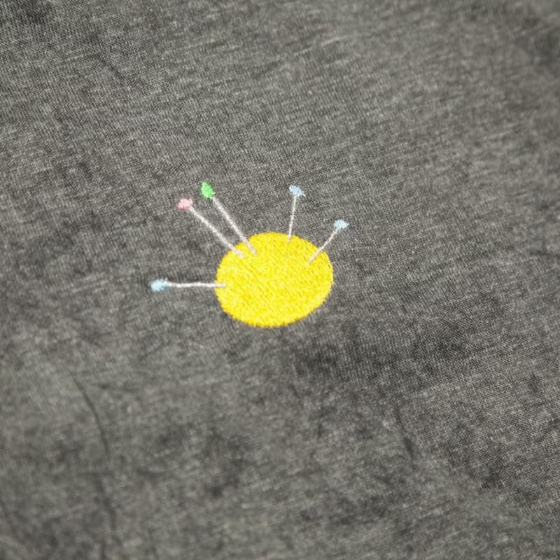 まち針　刺繍　待ち針　バックラグランブラックレインワンピース　レディースフリー サイズ　Tcollector