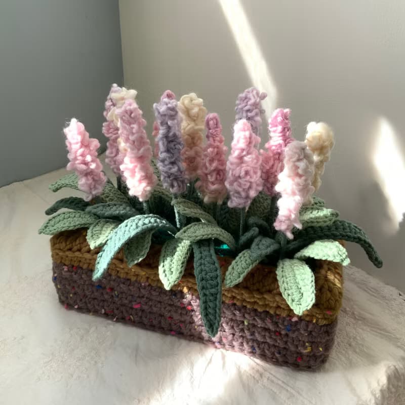 薰衣草盆花 針織手作