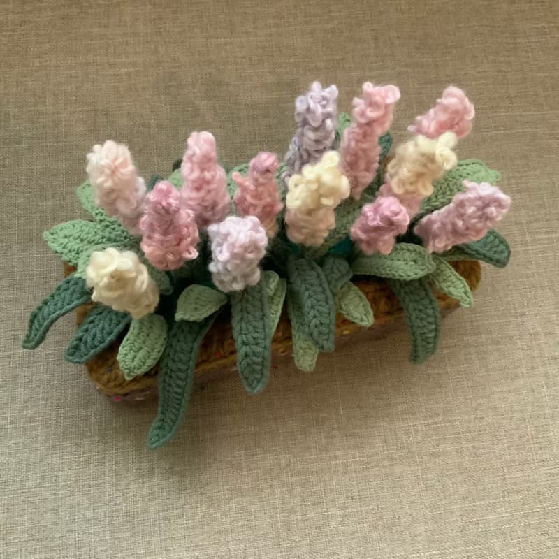 薰衣草盆花 針織手作