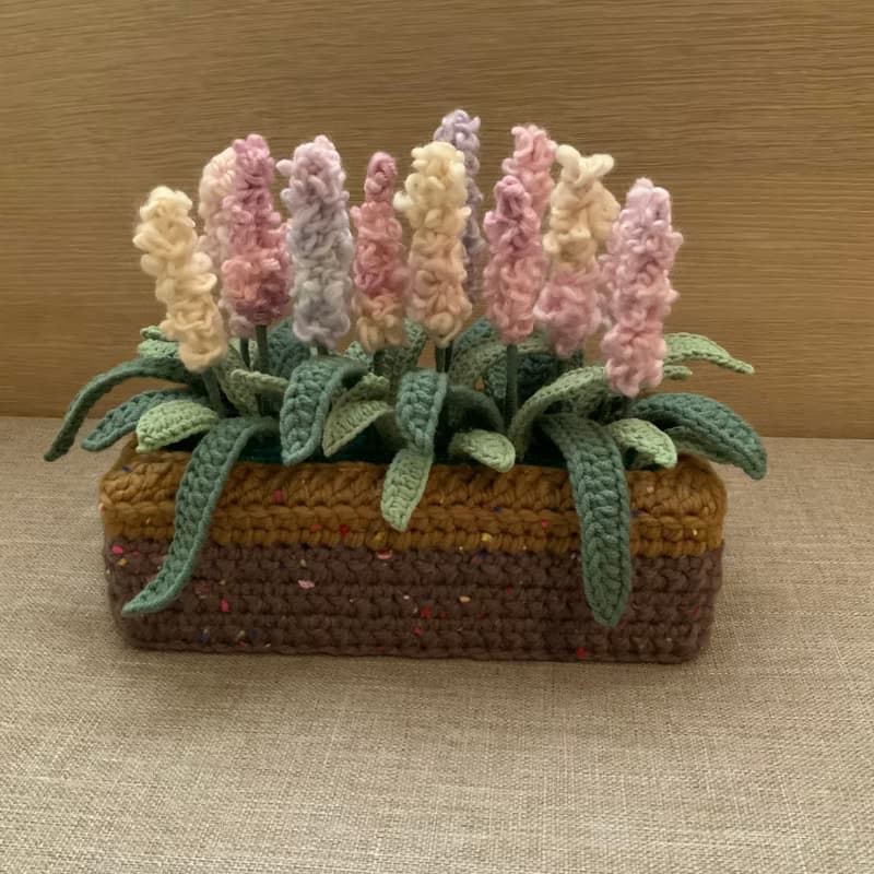 薰衣草盆花 針織手作