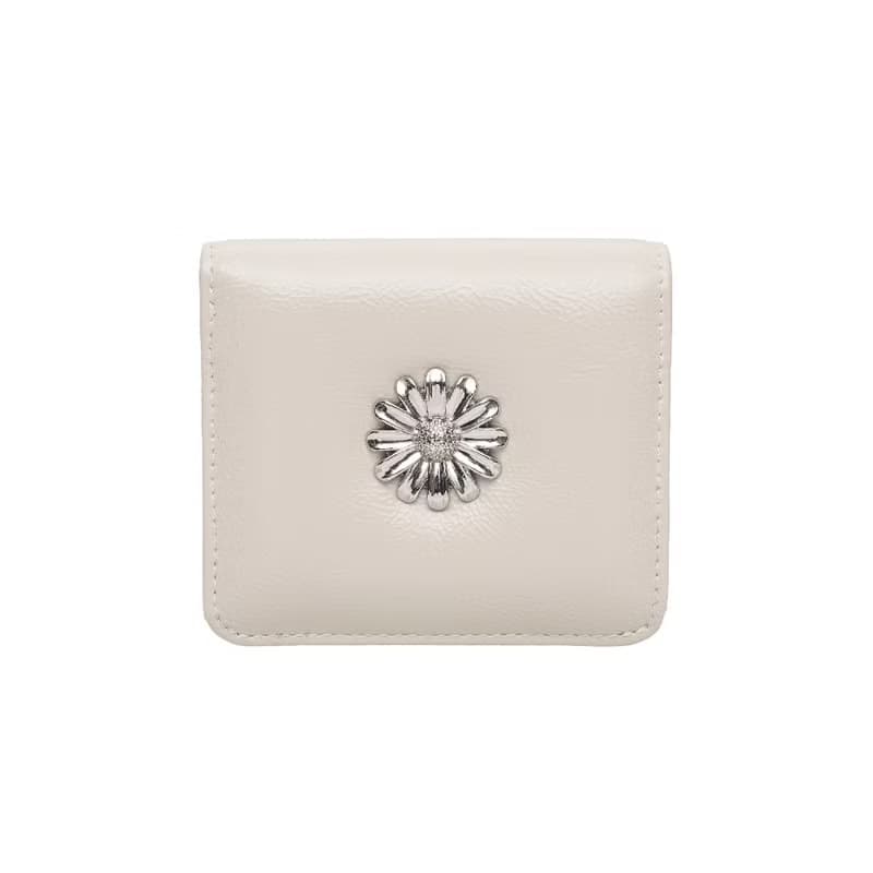 Daisy Photo Slot Half Wallet Bill Card Wallet warmgray