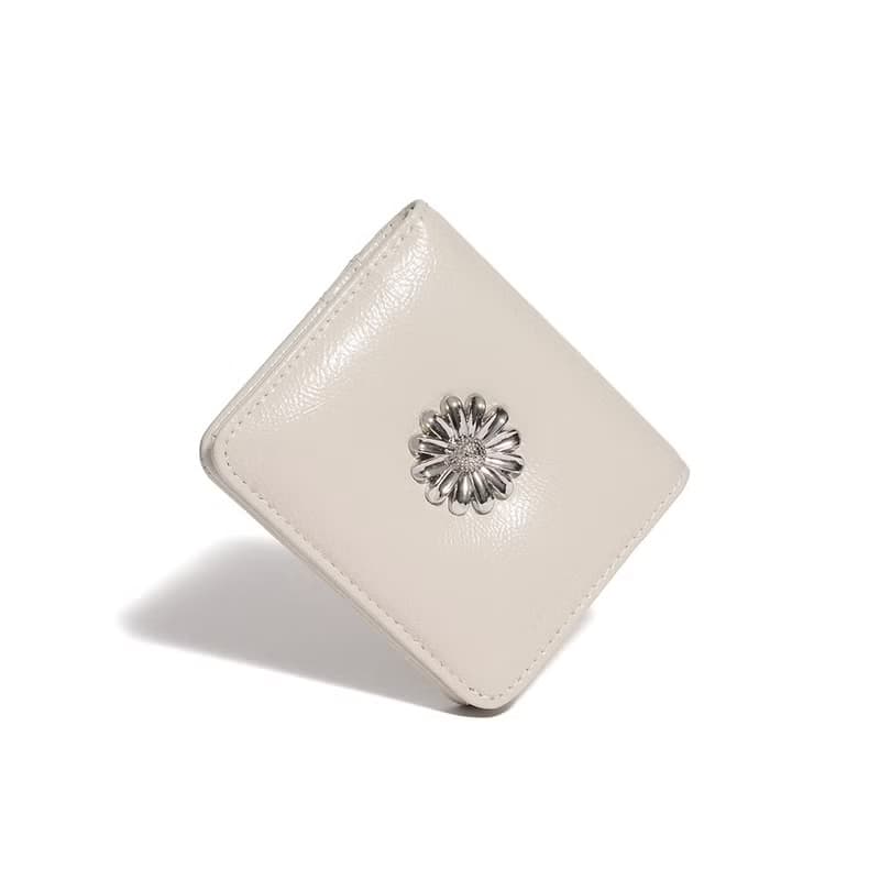 Daisy Photo Slot Half Wallet Bill Card Wallet warmgray