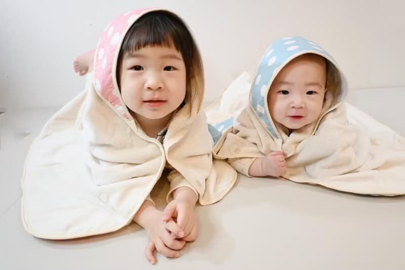 小蘑菇浴巾+媽媽寶寶護膚彌月禮盒組   嬰兒 新生兒 彌月 滿月禮
