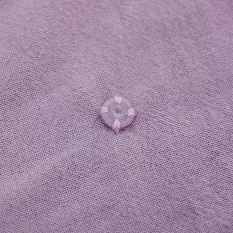 純然 雙層棉麻斜襟外套