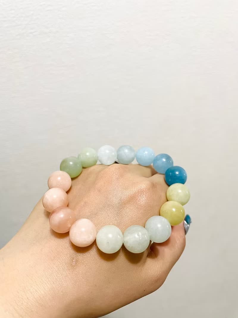 療癒之泉 七彩心境【七色摩根石手串】心輪花園/一物一拍