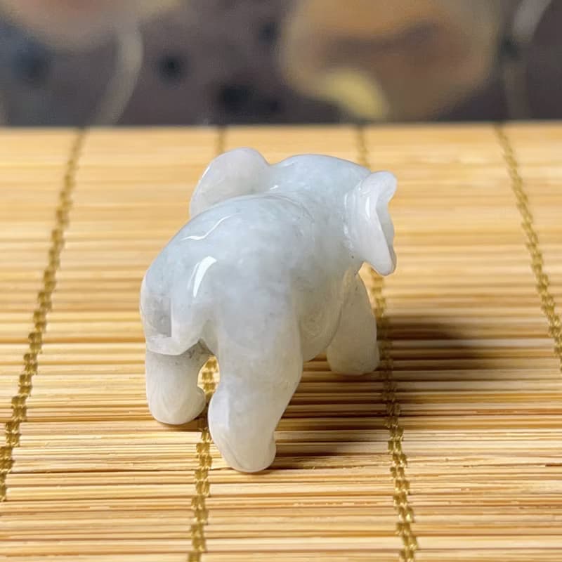 【吉象如意】飄花翡翠大象擺飾 | 天然緬甸玉A貨翡翠 | 送禮