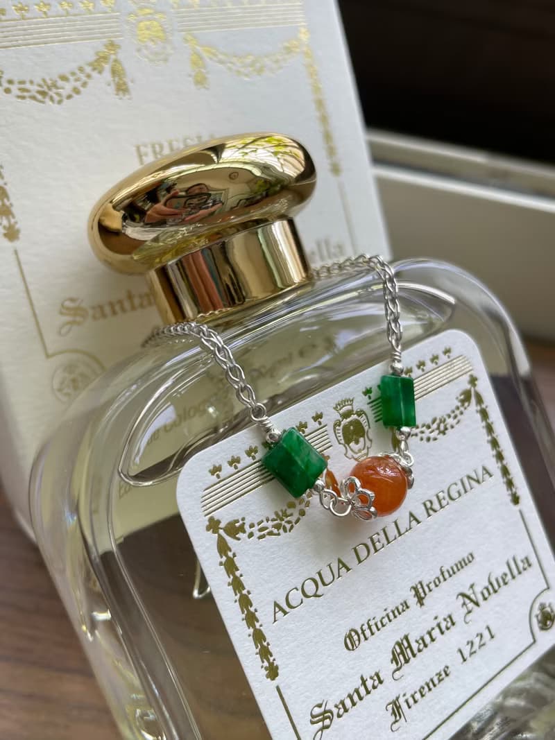 加冕//天然翡翠A貨 紅翡 冰種辣綠方片 925銀 手鍊