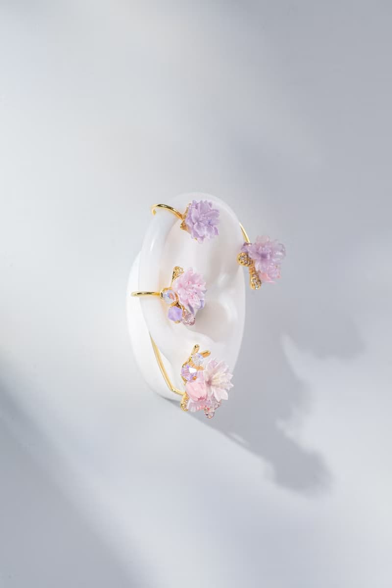 櫻咲透櫻小花束無痕耳掛