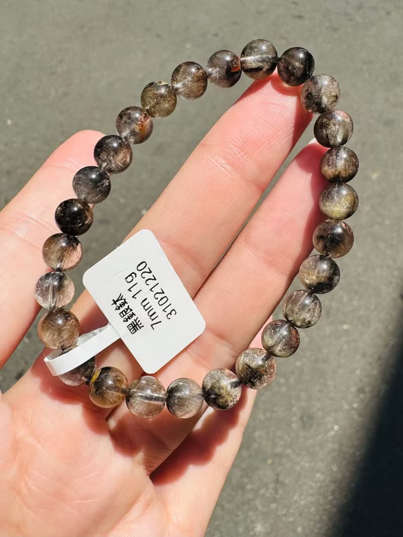 小資本天然黑武士黑銀鈦7mm11g水晶招財納寶驅邪避煞防小人