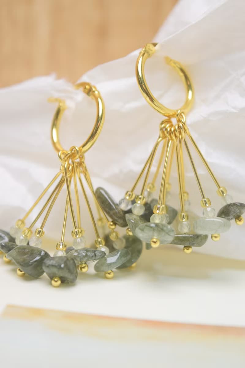 【日系透明感】天然白水晶 霜花耳環 925純銀耳針/耳夾