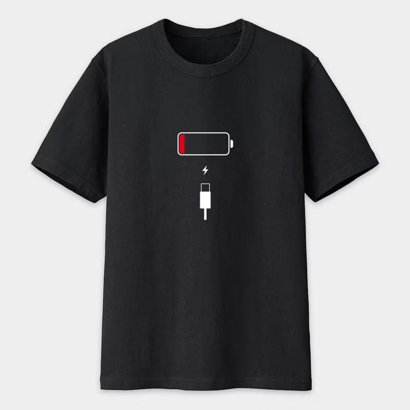 充電中 中性短袖 T恤 T-shirt 情侶 大尺碼 童裝 PS278