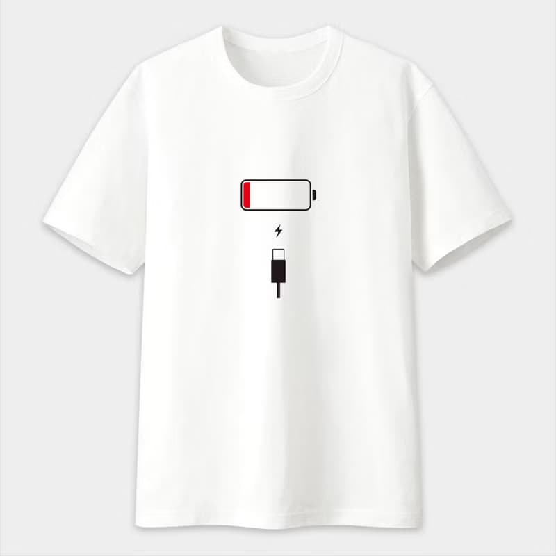 充電中 中性短袖 T恤 T-shirt 情侶 大尺碼 童裝 PS278