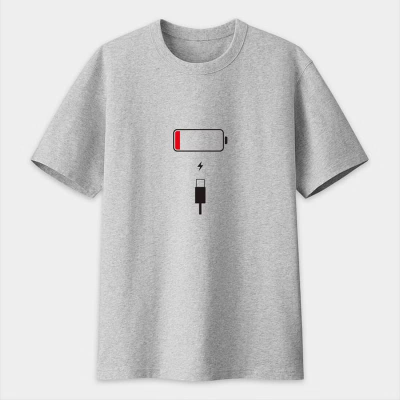 充電中 中性短袖 T恤 T-shirt 情侶 大尺碼 童裝 PS278