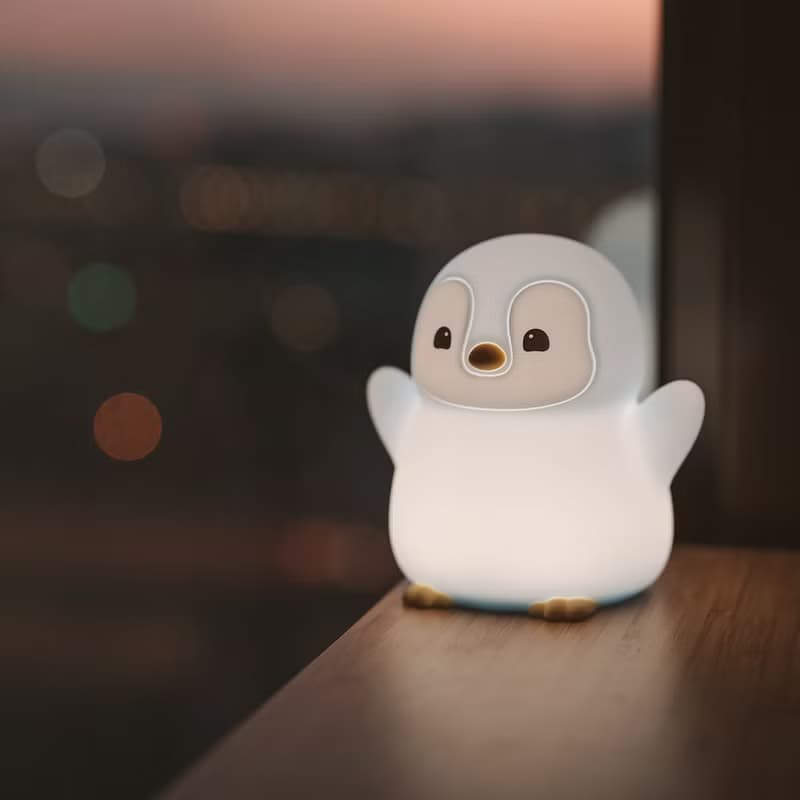 舉手賣萌中 | Lumi Penguin 企鵝創意夜燈 | 可愛夜燈 療癒禮物